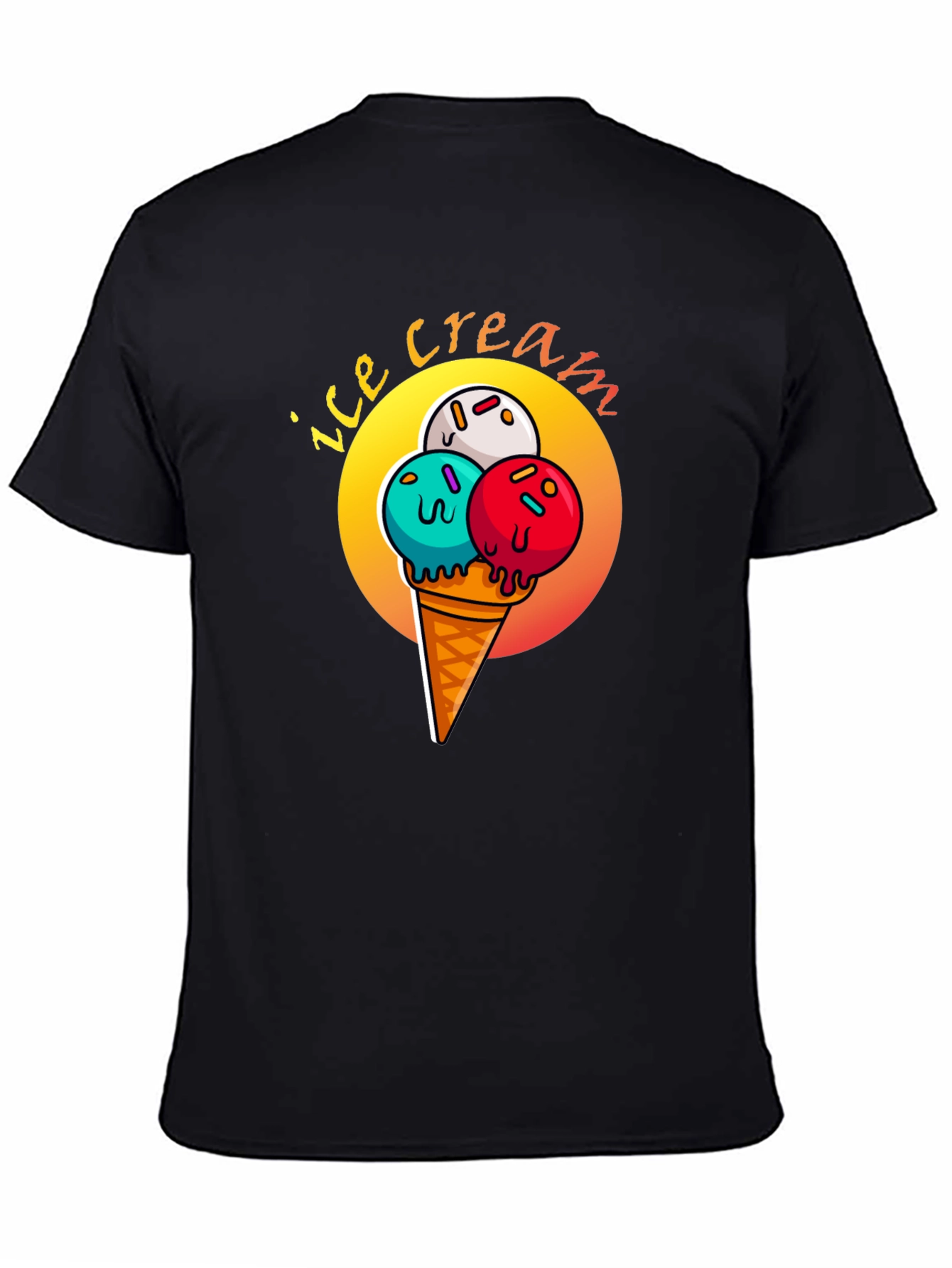 Ice Cream Cone Graphic Tee - Fun Summer Style