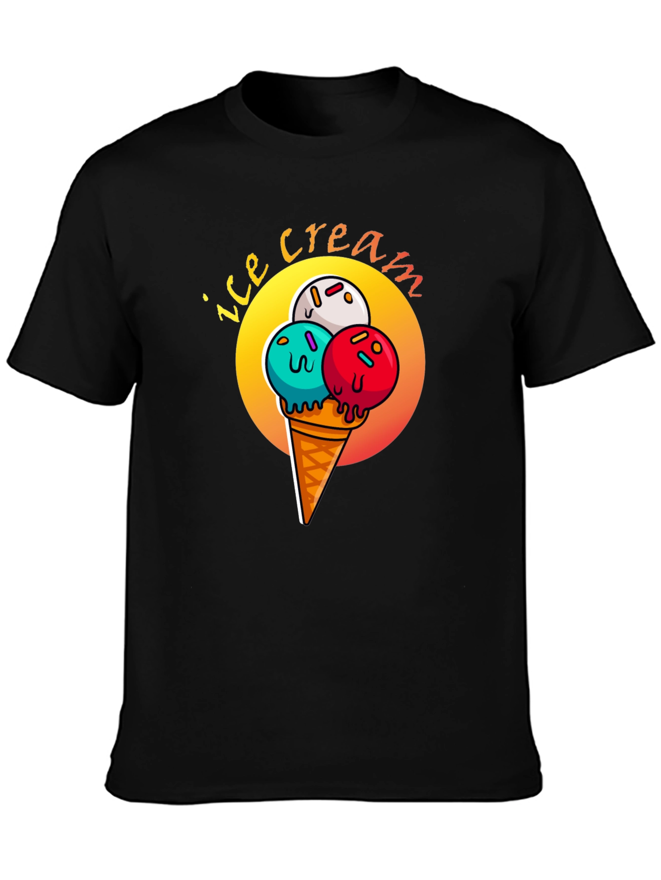 Ice Cream Cone Graphic Tee - Fun Summer Style