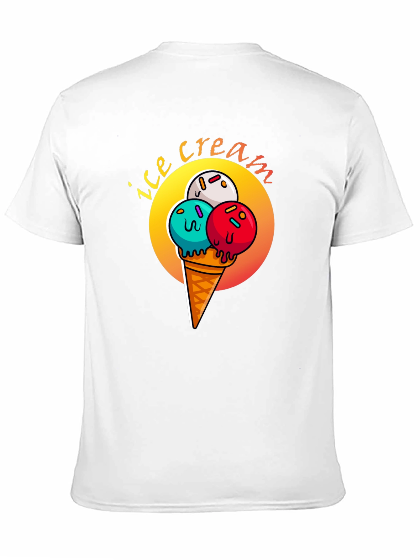 Ice Cream Cone Graphic Tee - Fun Summer Style