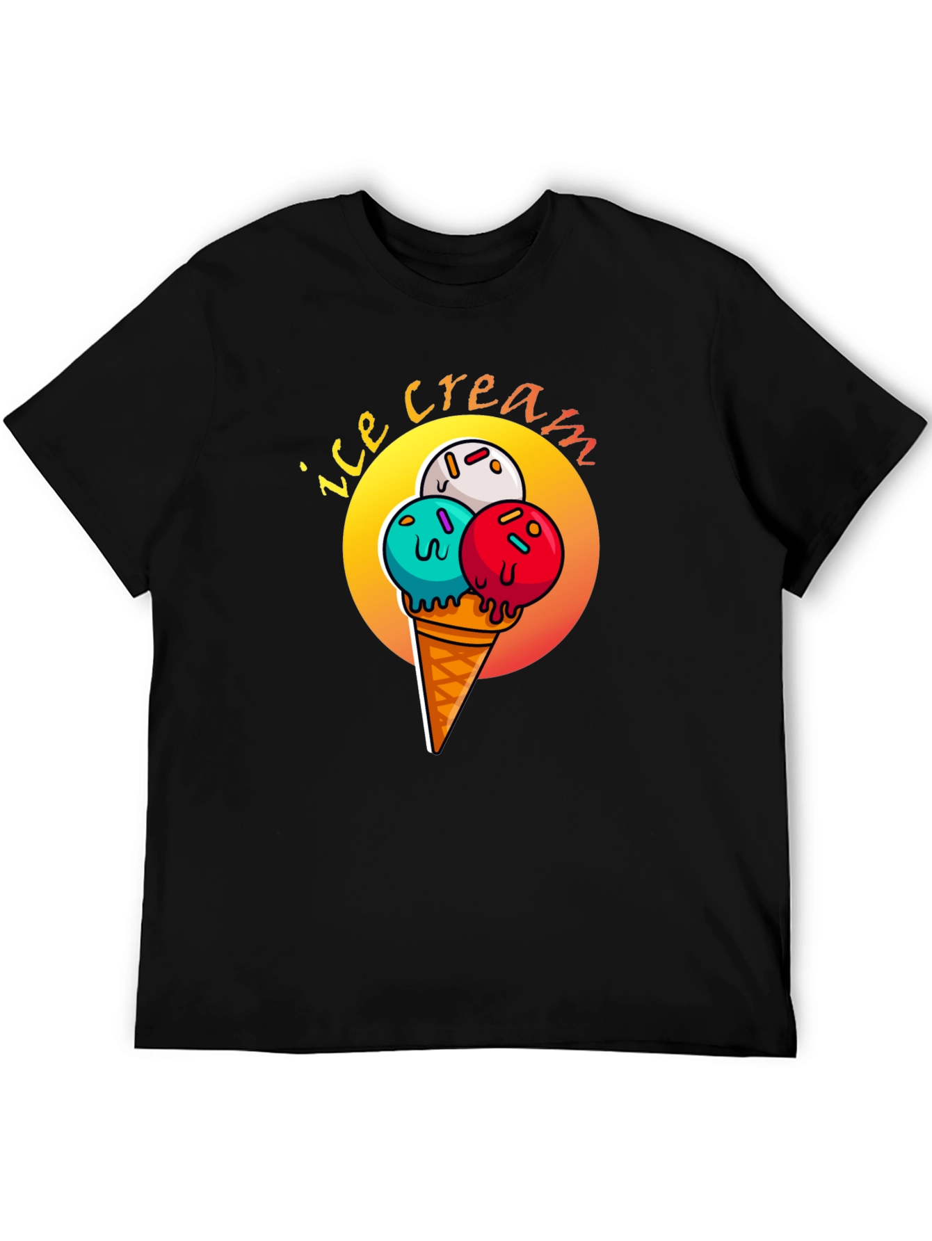 Ice Cream Cone Graphic Tee - Fun Summer Style
