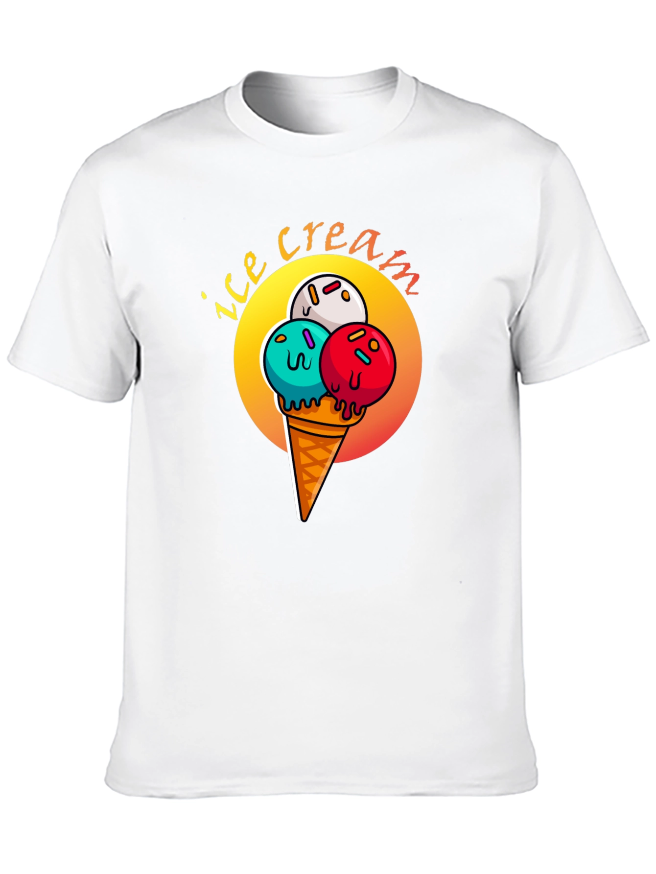 Ice Cream Cone Graphic Tee - Fun Summer Style