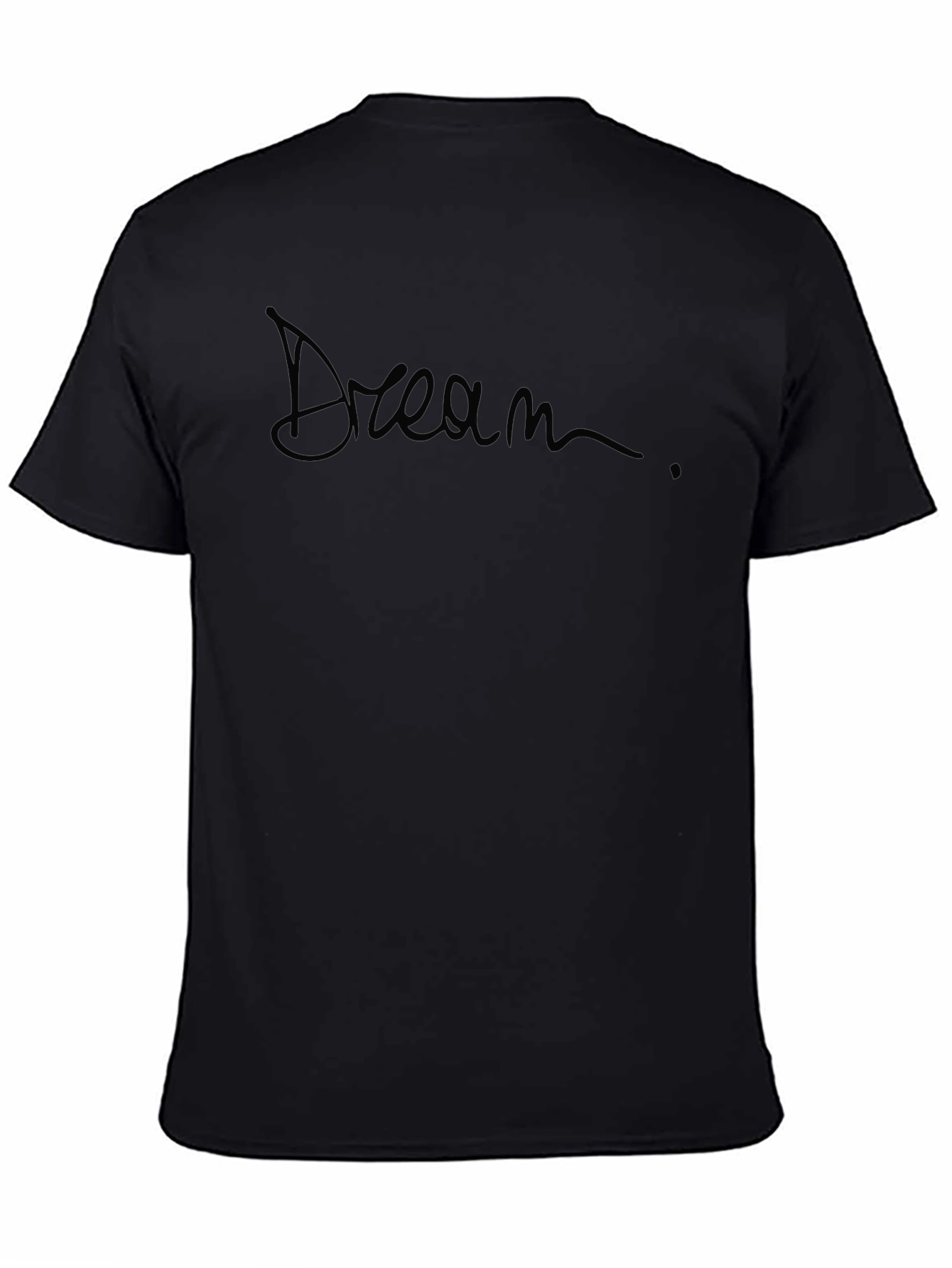 Dream Script Mens Black T-Shirt Casual Wear