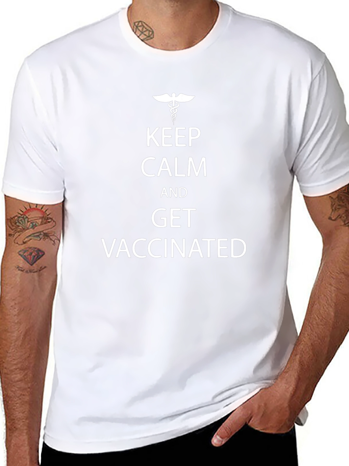 Keep Calm and Get Vaccinated T-Shirt