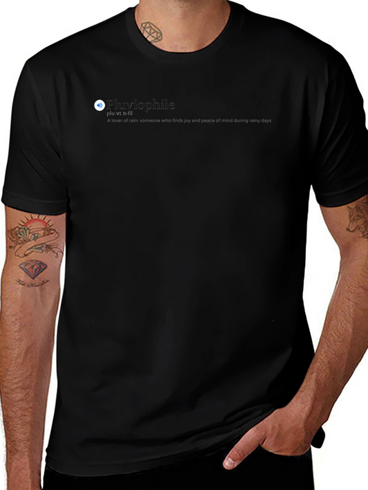 Pluviophile Black Tee - Love the Rain!