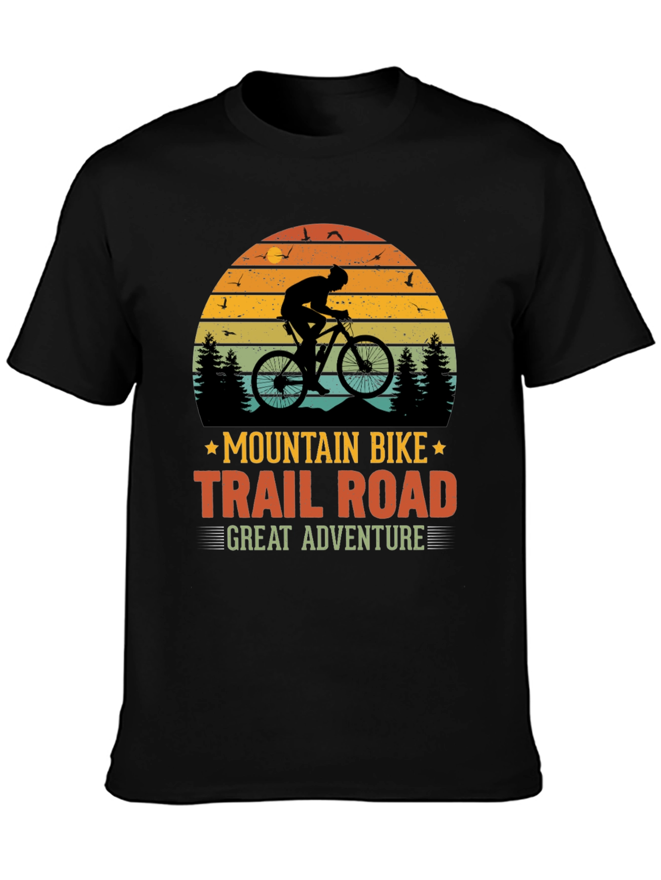 Mountain Bike Trail Road Adventure Graphic T-Shirt