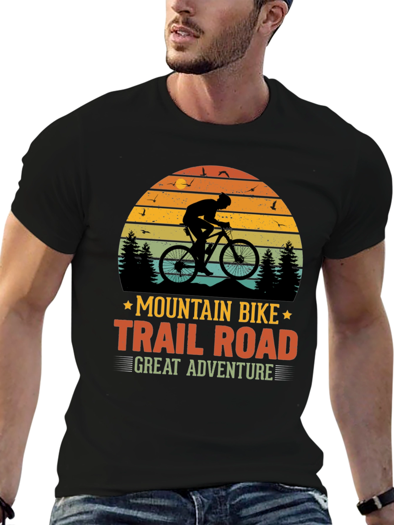 Mountain Bike Trail Road Adventure Graphic T-Shirt