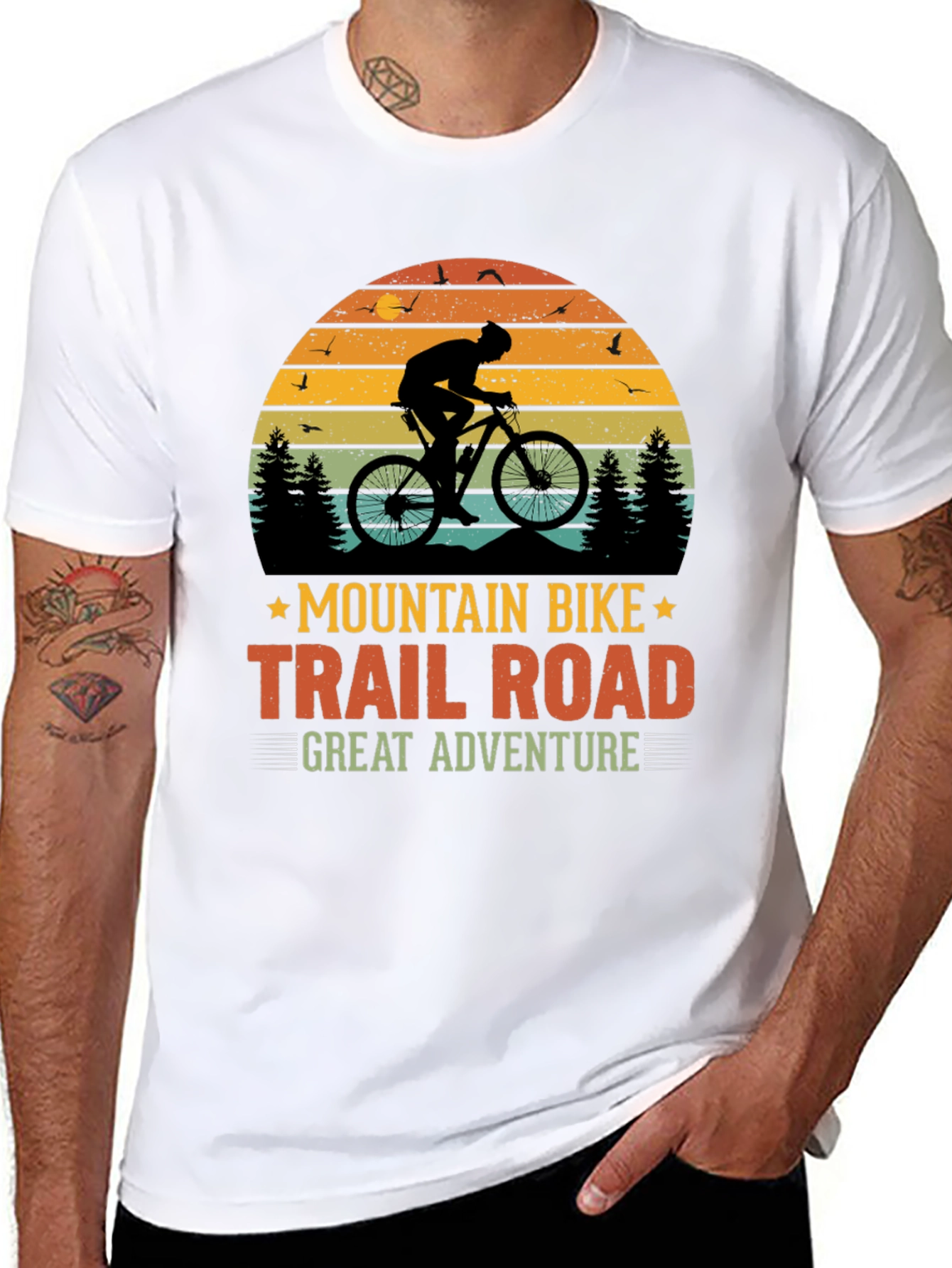 Mountain Bike Trail Road Adventure Graphic T-Shirt