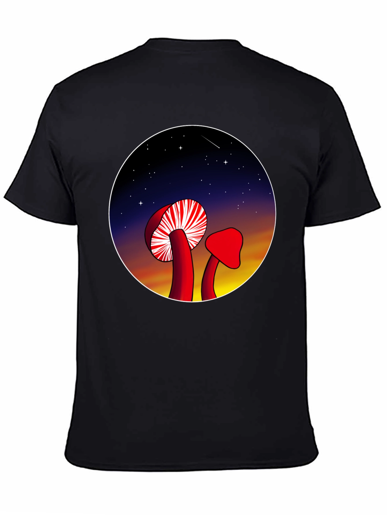 Mushroom Night Sky Graphic Tee
