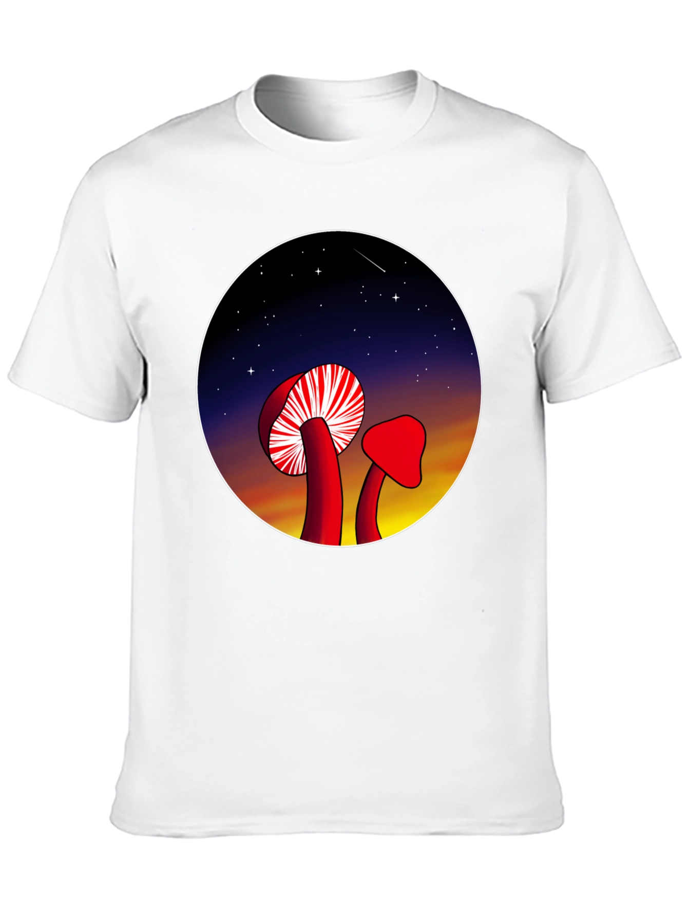 Mushroom Night Sky Graphic Tee