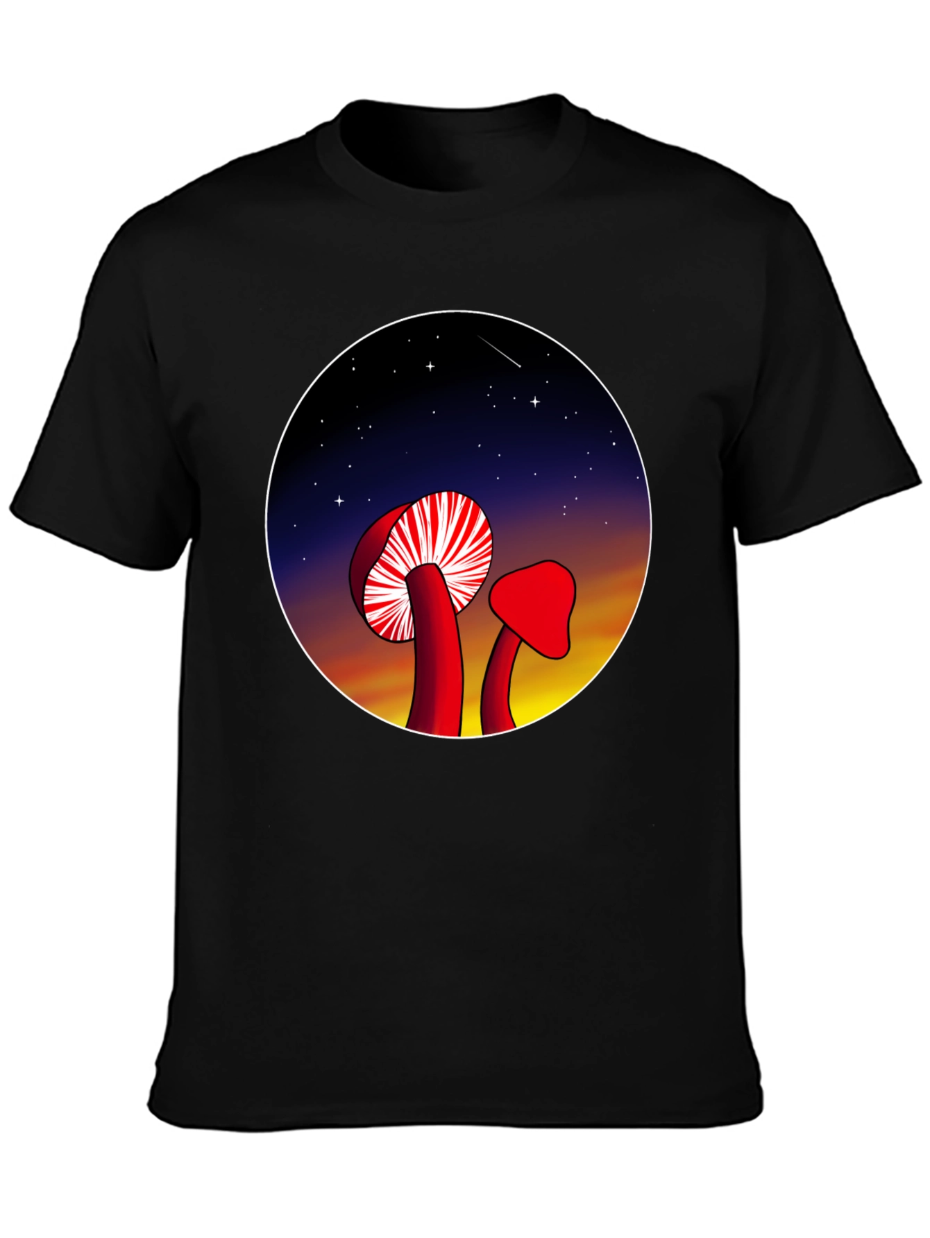 Mushroom Night Sky Graphic Tee