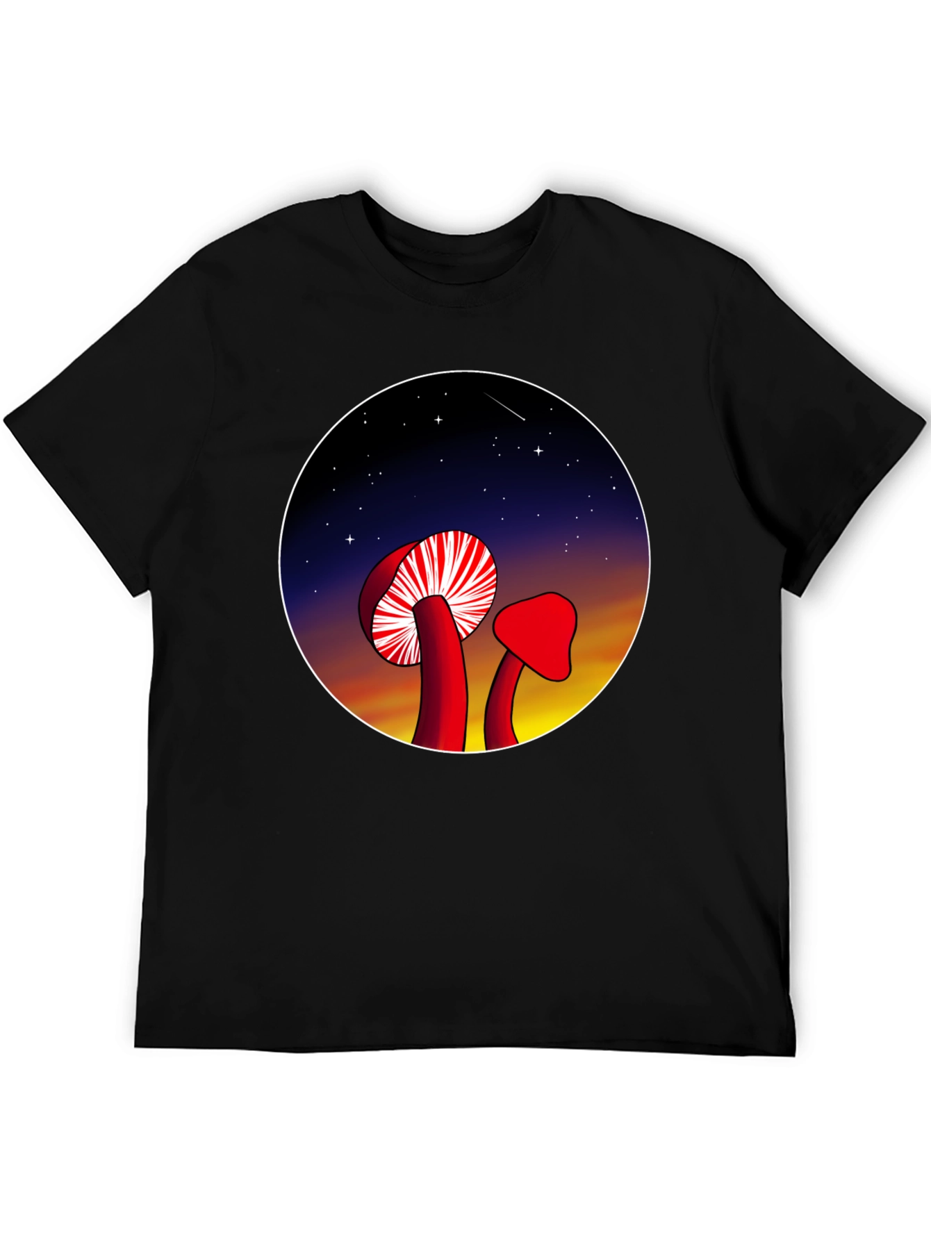 Mushroom Night Sky Graphic Tee