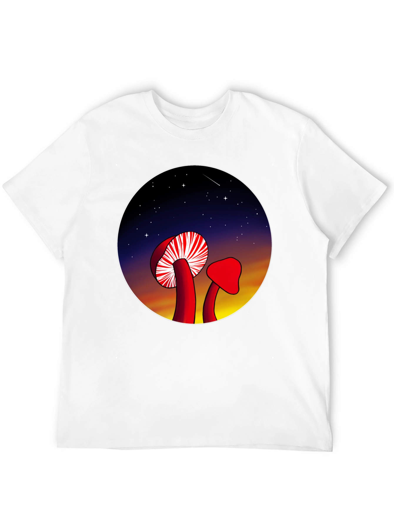Mushroom Night Sky Graphic Tee