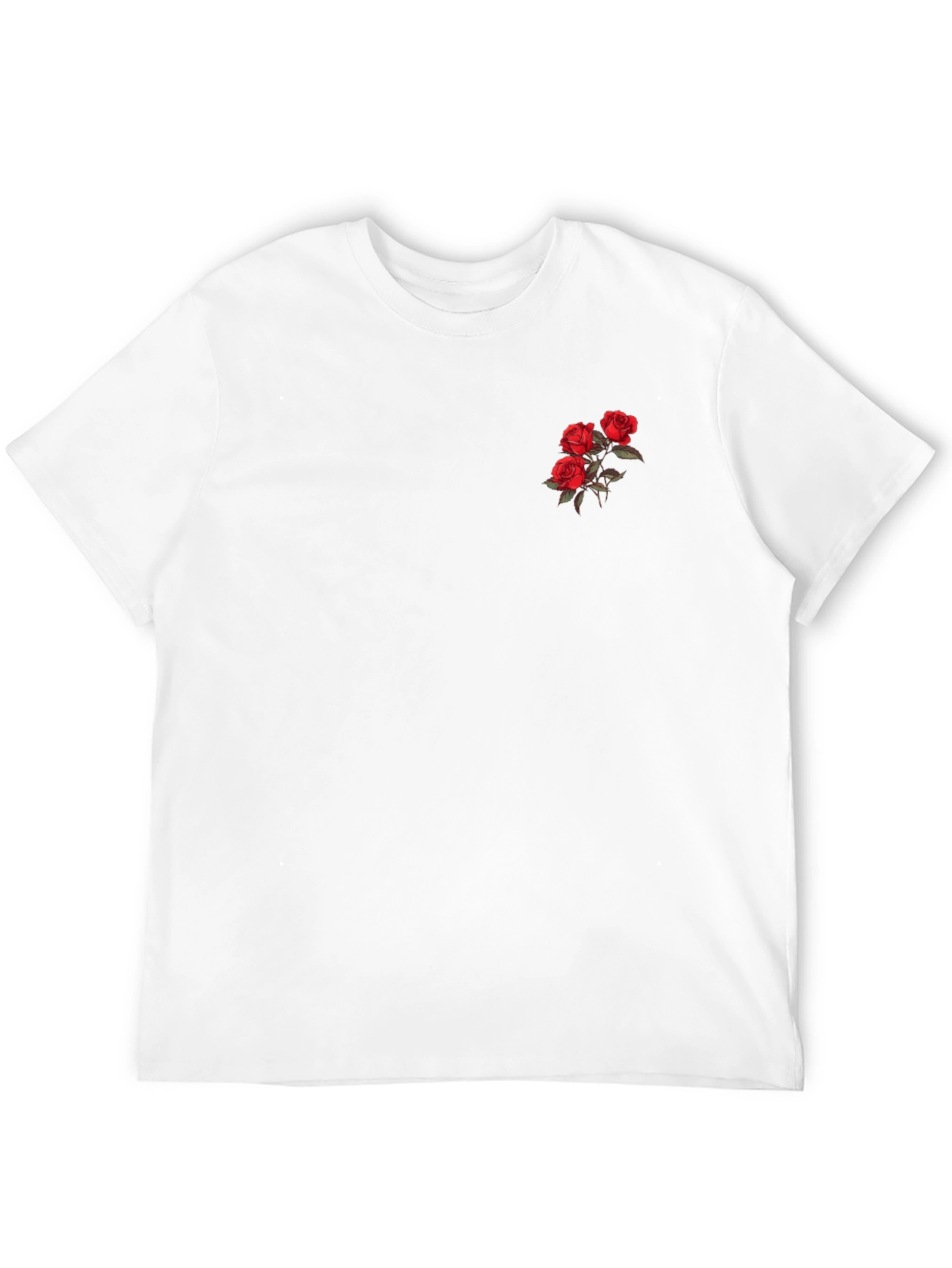 Rose Graphic Black Tee - Stylish Casual Wear