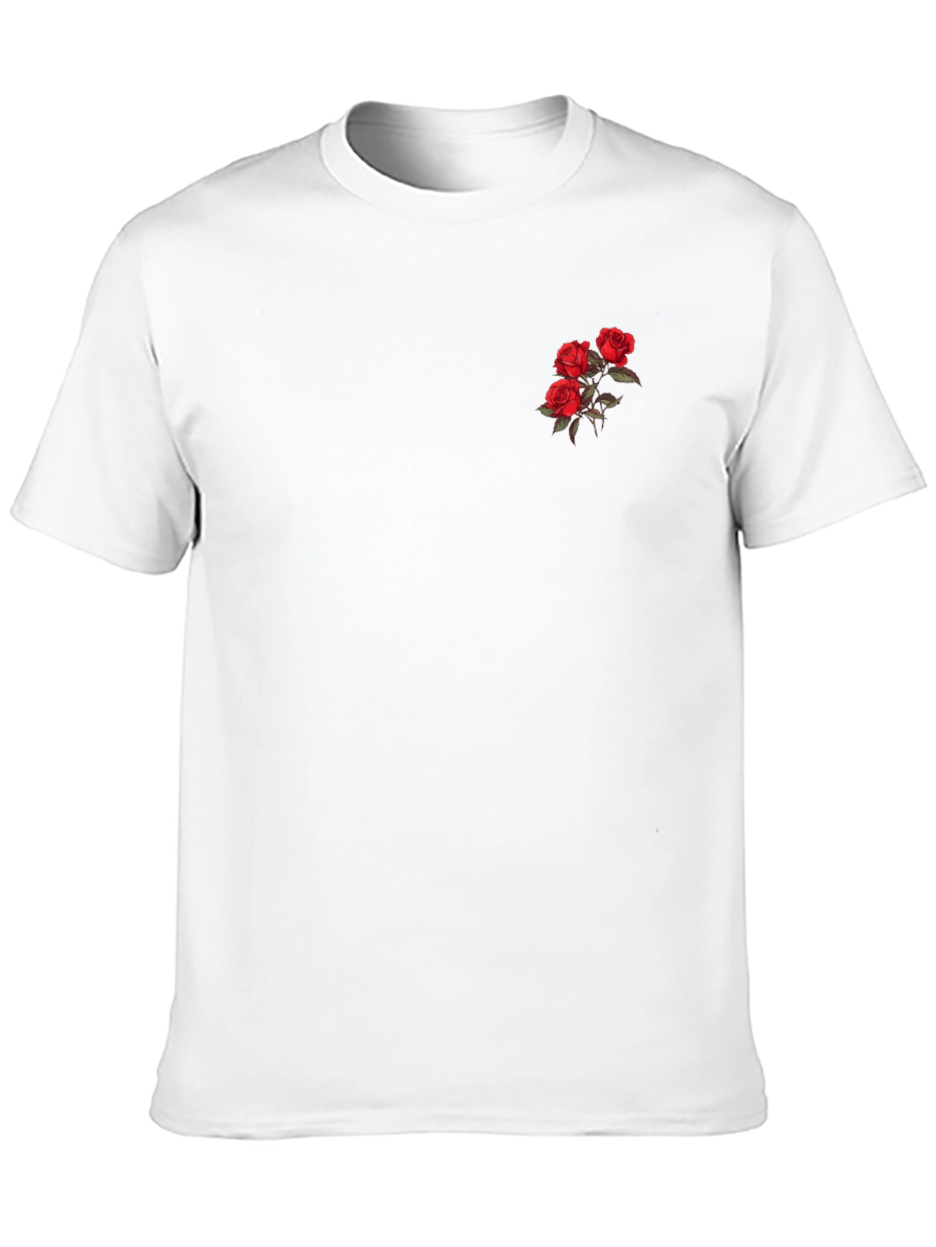 Rose Graphic Black Tee - Stylish Casual Wear