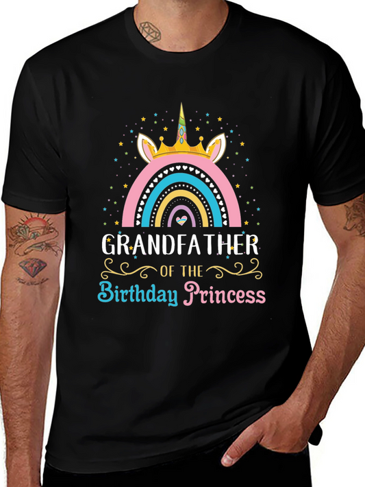 Grandfather of the Birthday Princess Unicorn T-Shirt