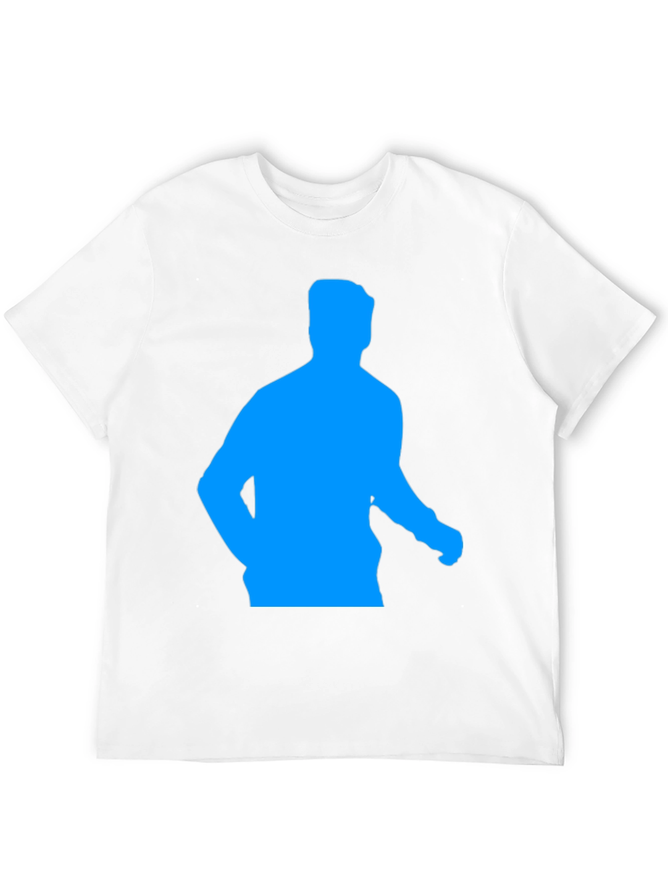 Cool Black T-Shirt with Blue Silhouette Graphic