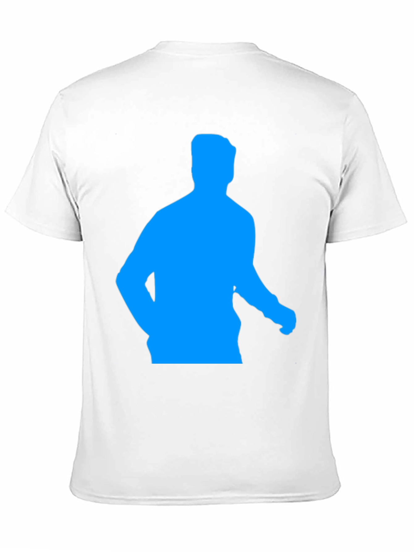 Cool Black T-Shirt with Blue Silhouette Graphic