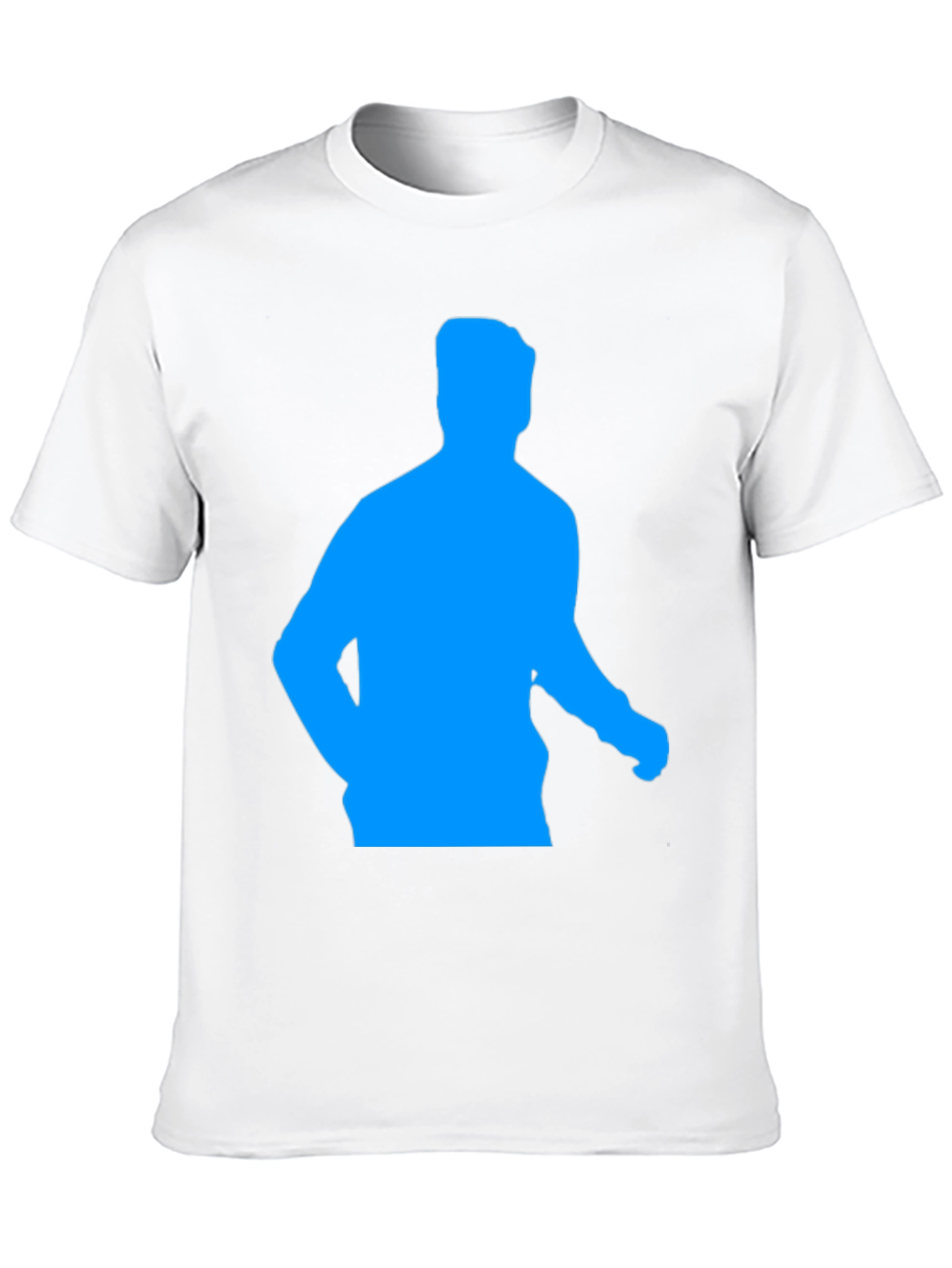 Cool Black T-Shirt with Blue Silhouette Graphic
