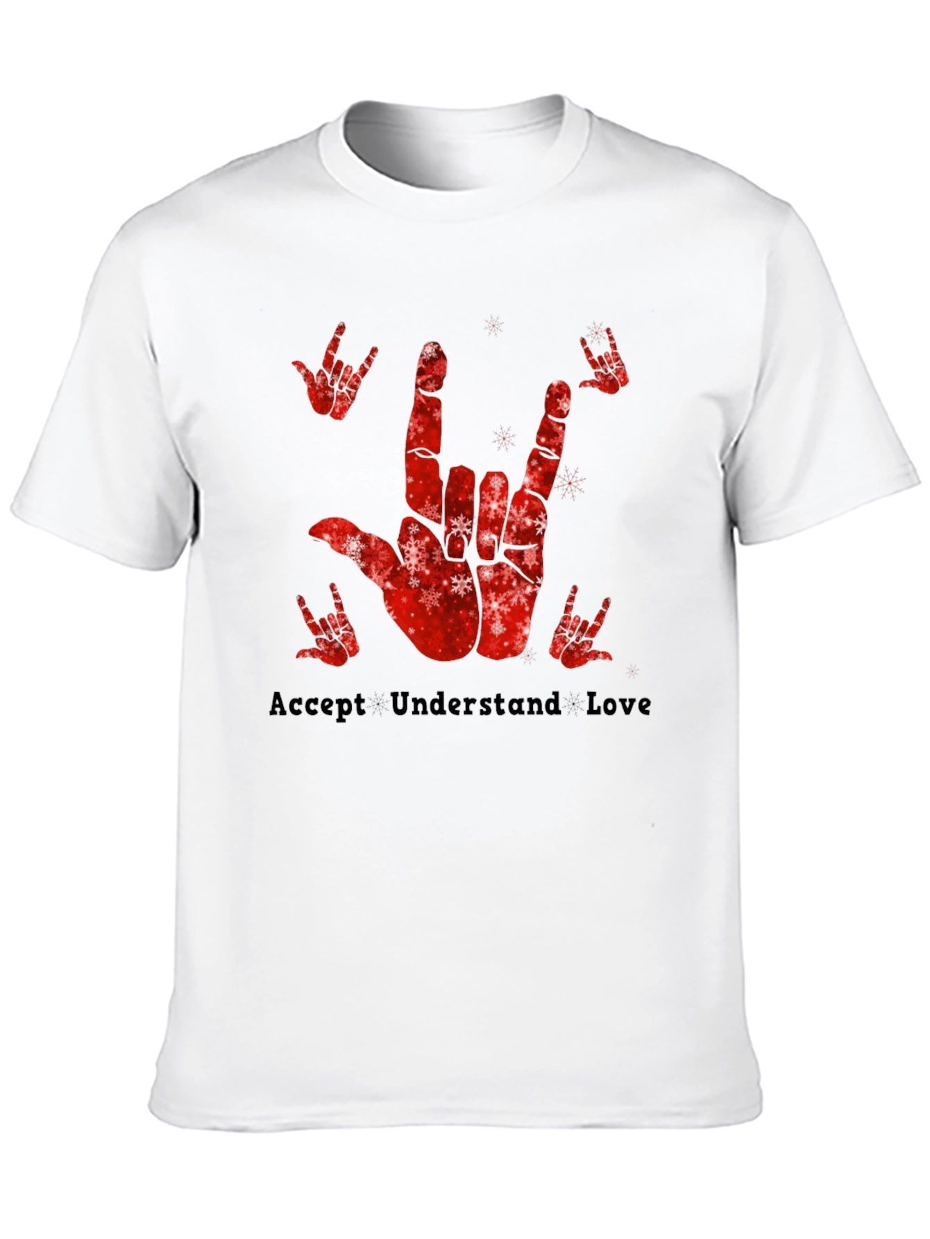 Accept Understand Love Sign Language Graphic Tee