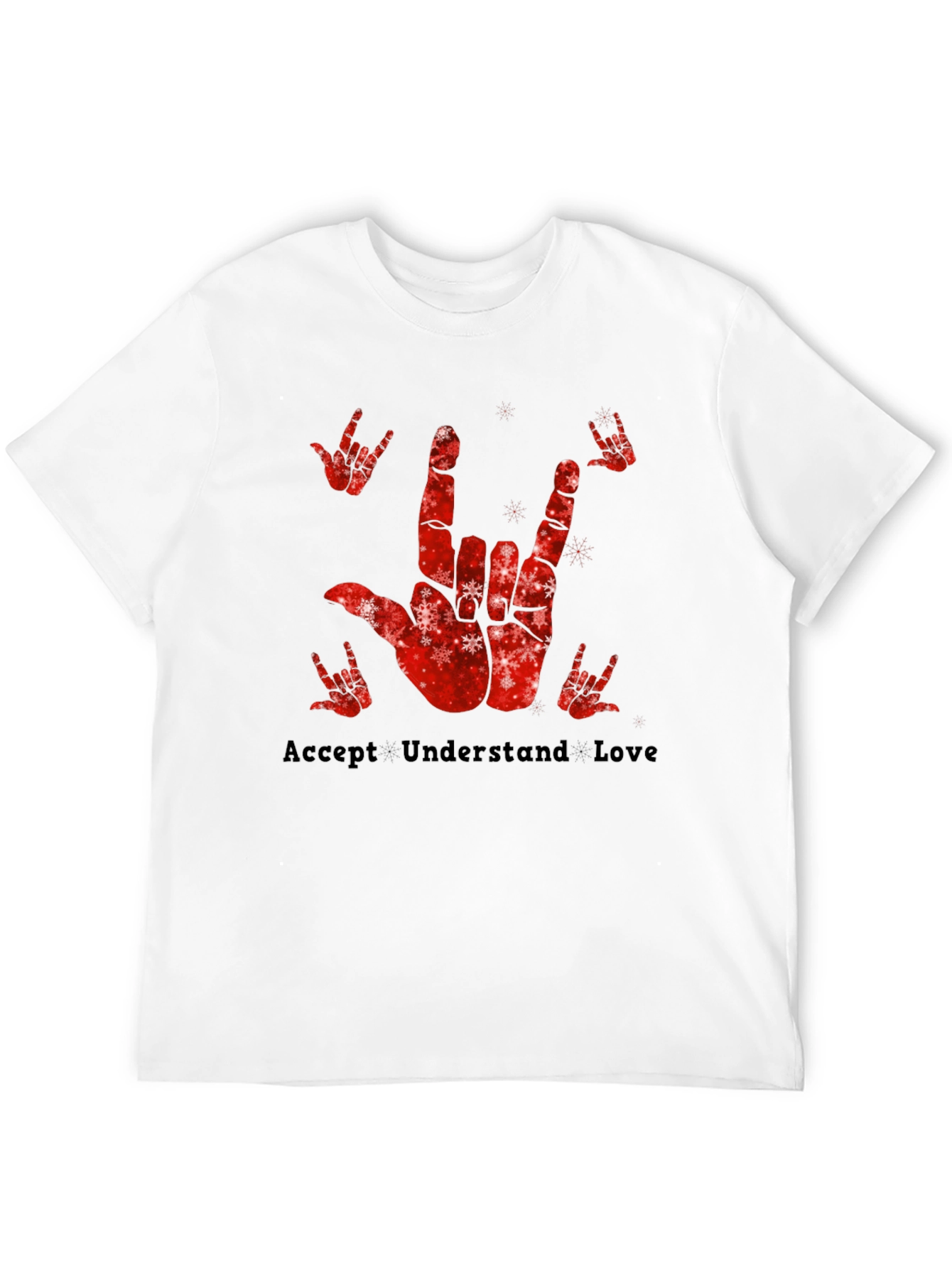 Accept Understand Love Sign Language Graphic Tee