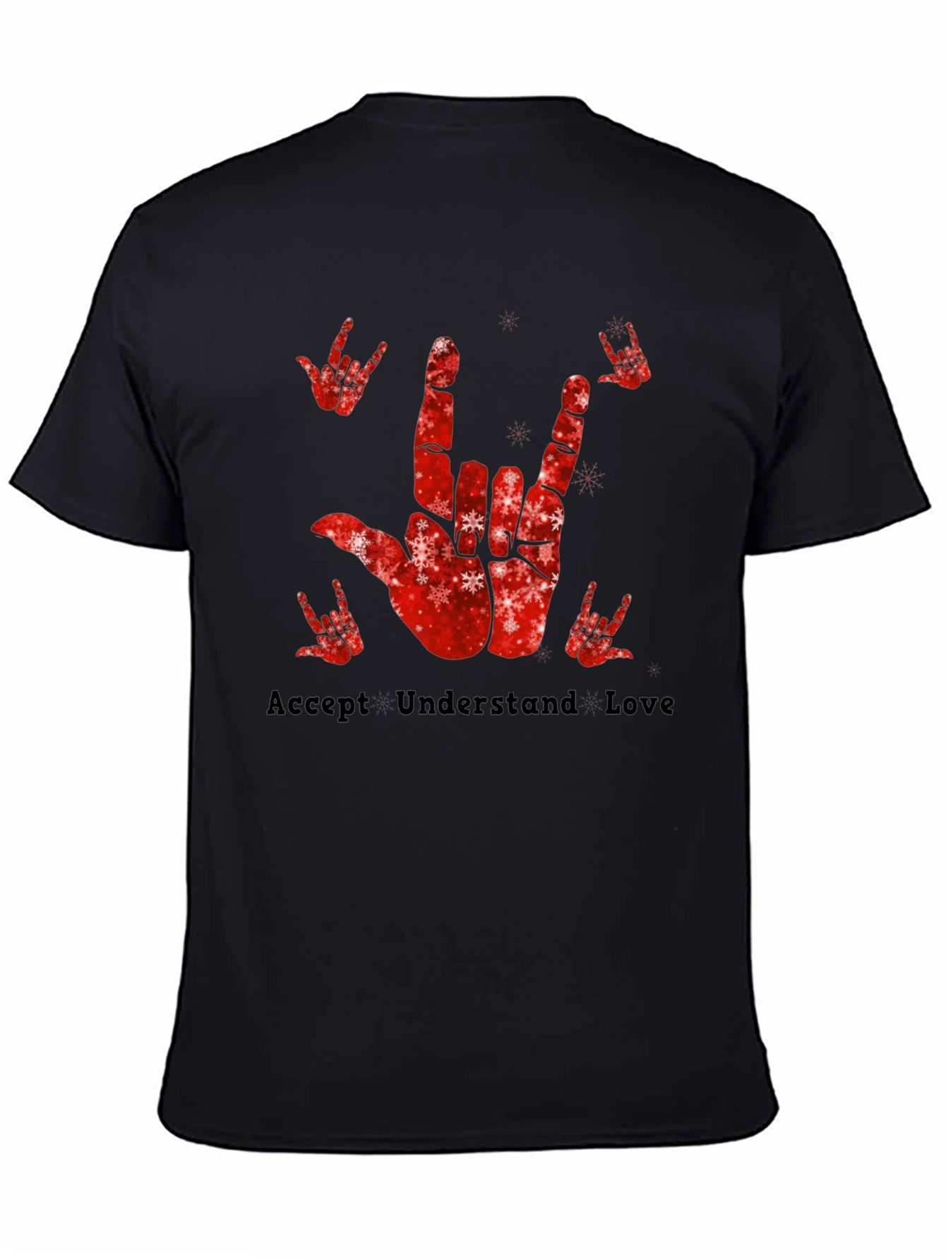 Accept Understand Love Sign Language Graphic Tee