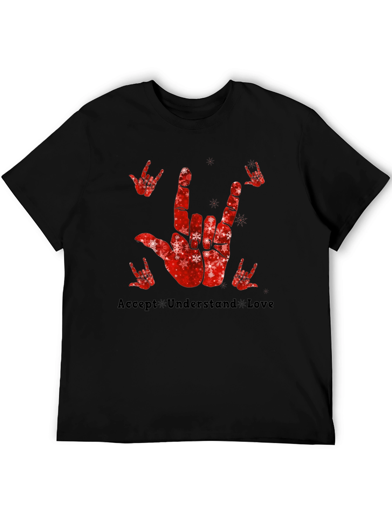 Accept Understand Love Sign Language Graphic Tee