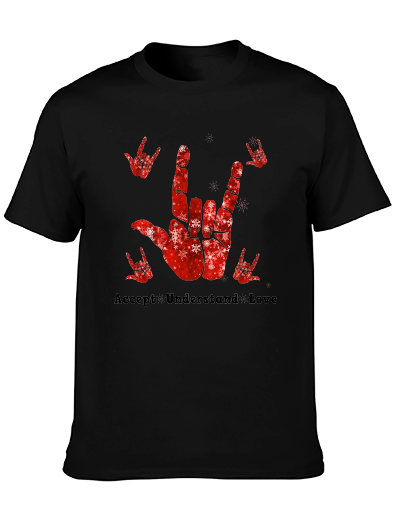 Accept Understand Love Sign Language Graphic Tee