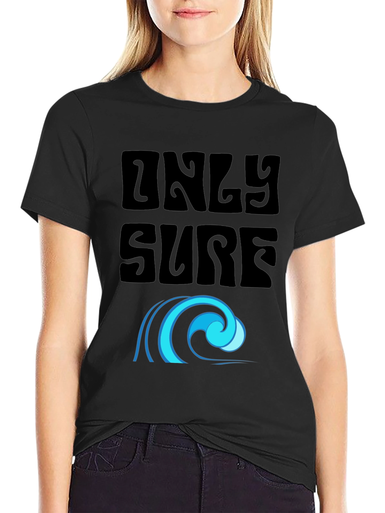 Only Surf Tee - Stylish Graphic Wave Design