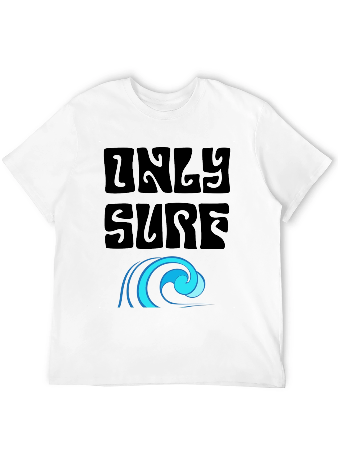 Only Surf Tee - Stylish Graphic Wave Design
