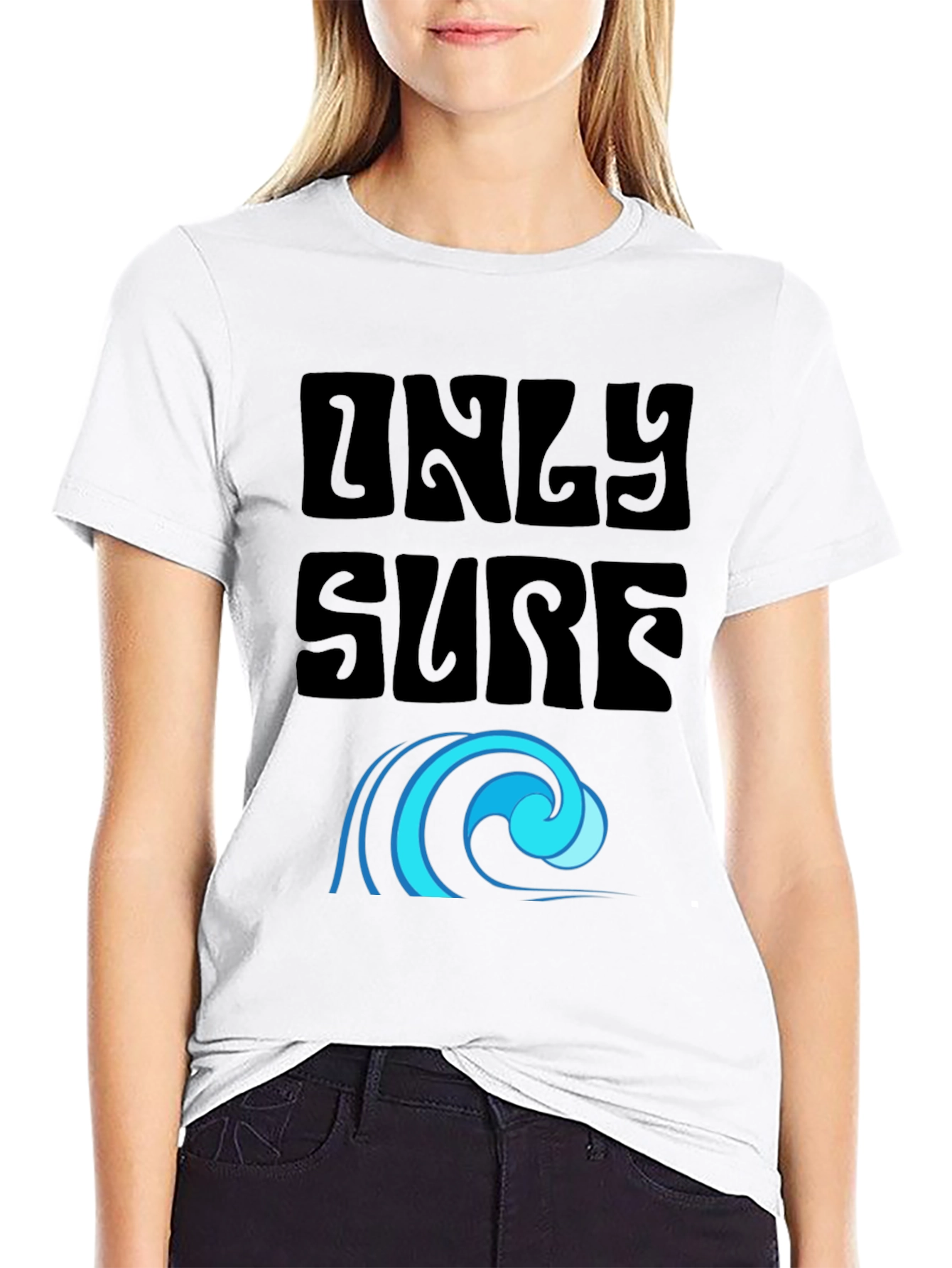 Only Surf Tee - Stylish Graphic Wave Design