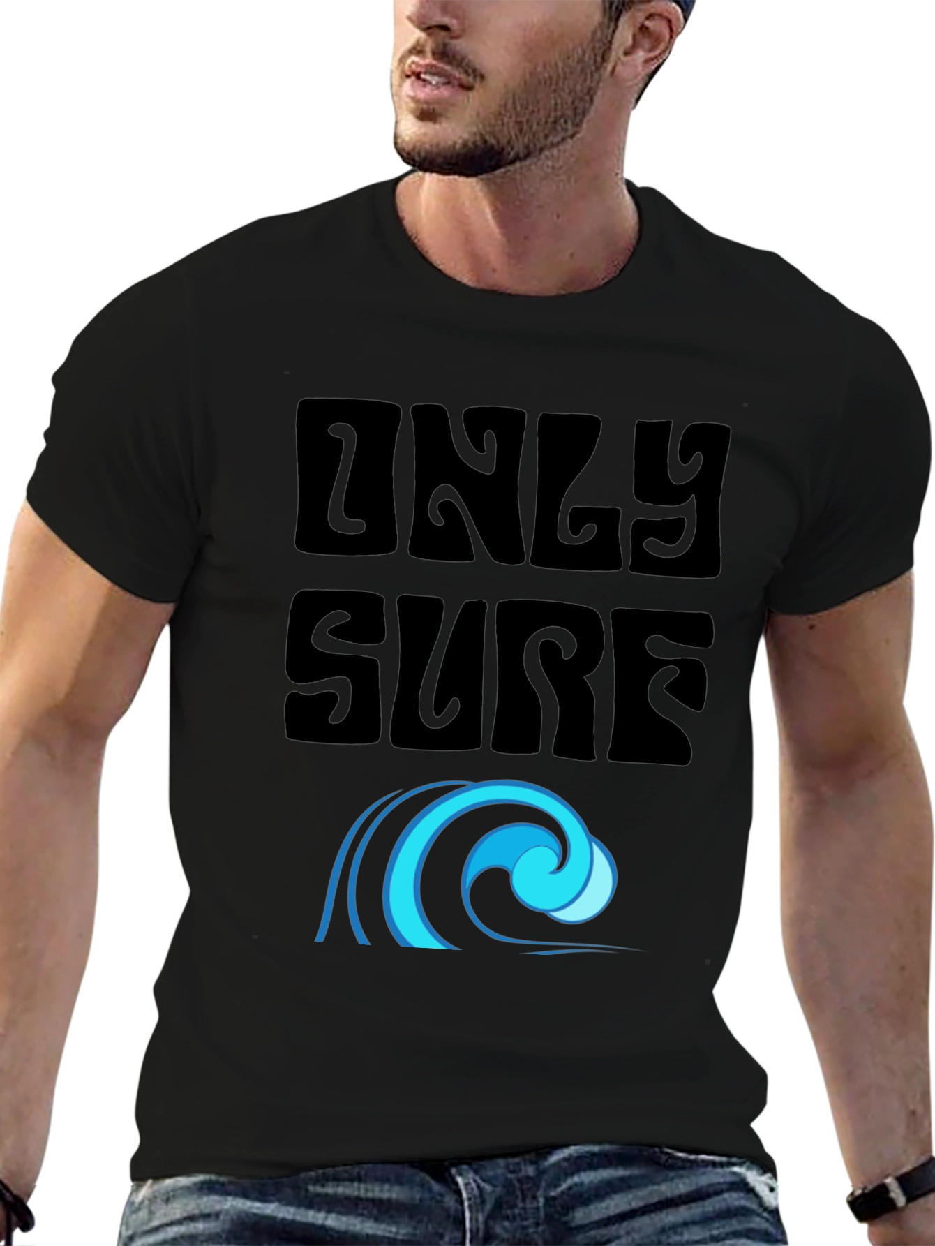 Only Surf Tee - Stylish Graphic Wave Design