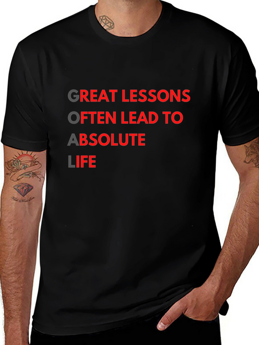 Motivational Goal Getter Black T-Shirt