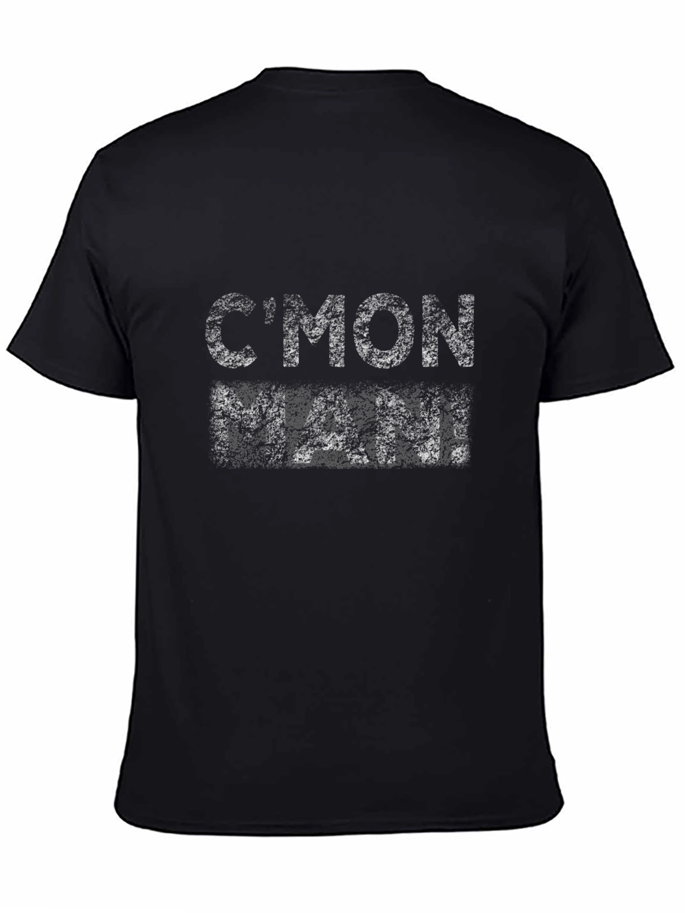 Cmon Man! Slogan Graphic Black T-Shirt