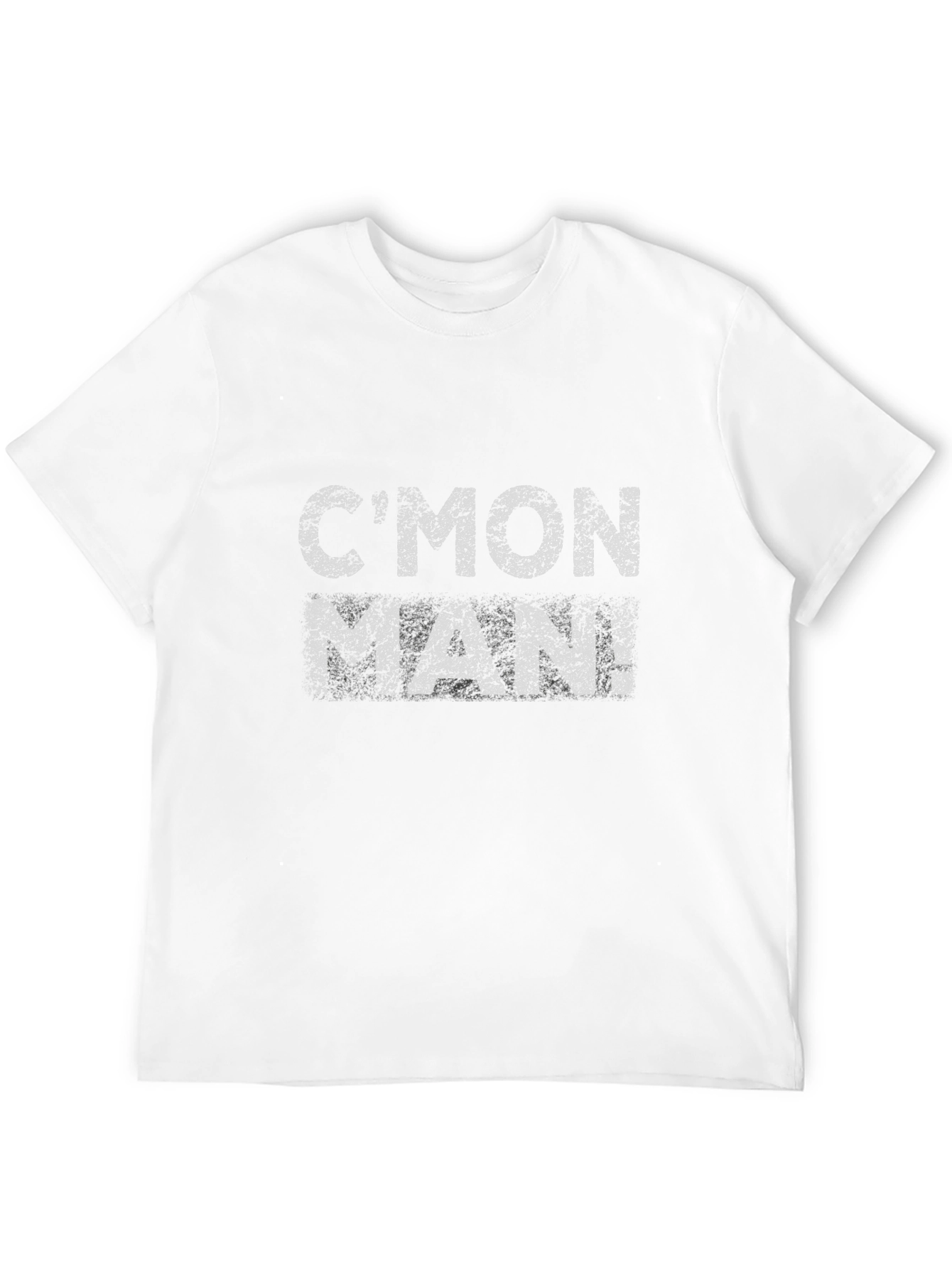 Cmon Man! Slogan Graphic Black T-Shirt