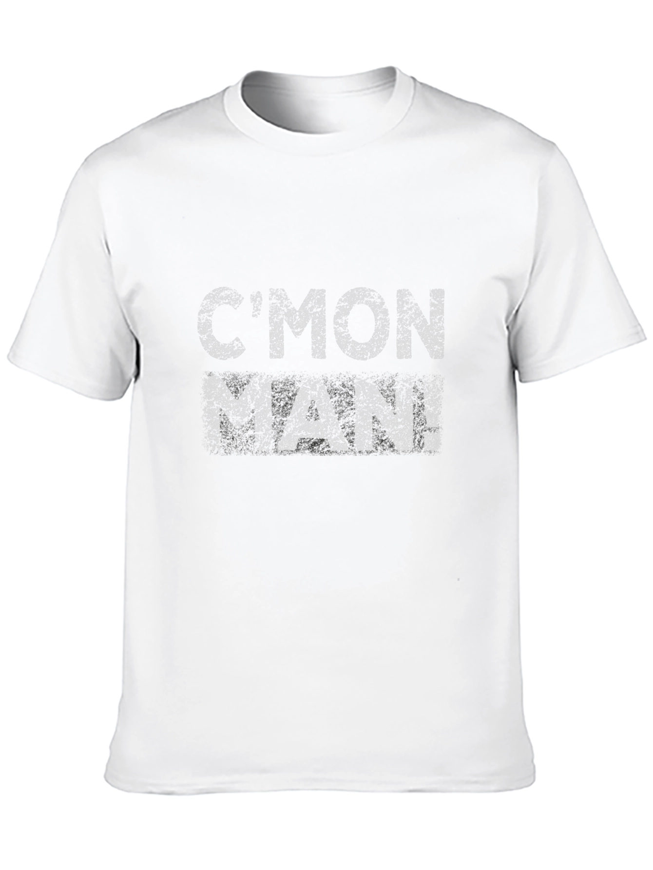 Cmon Man! Slogan Graphic Black T-Shirt