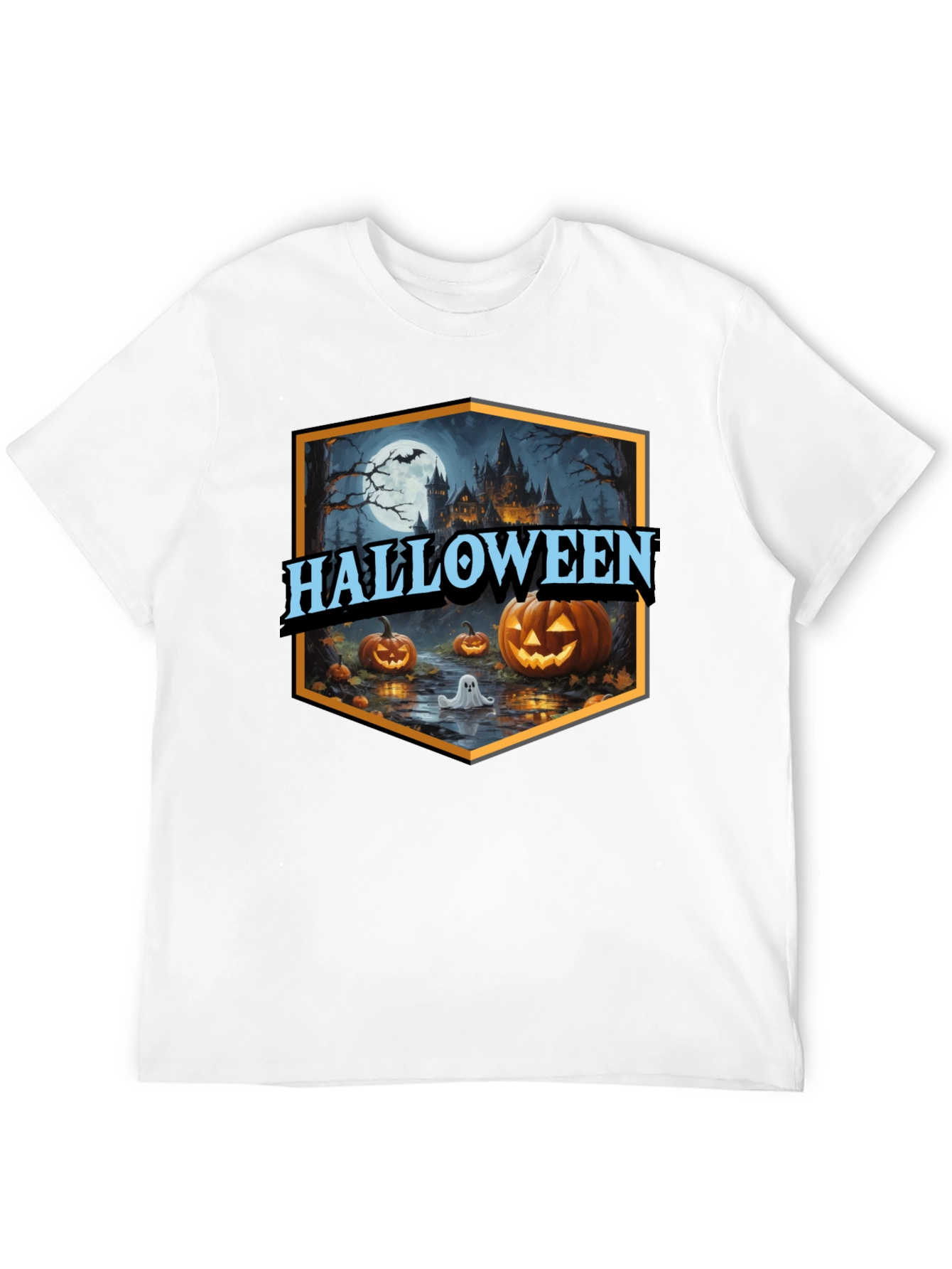 Halloween T-Shirt Spooky Castle Pumpkin Tee