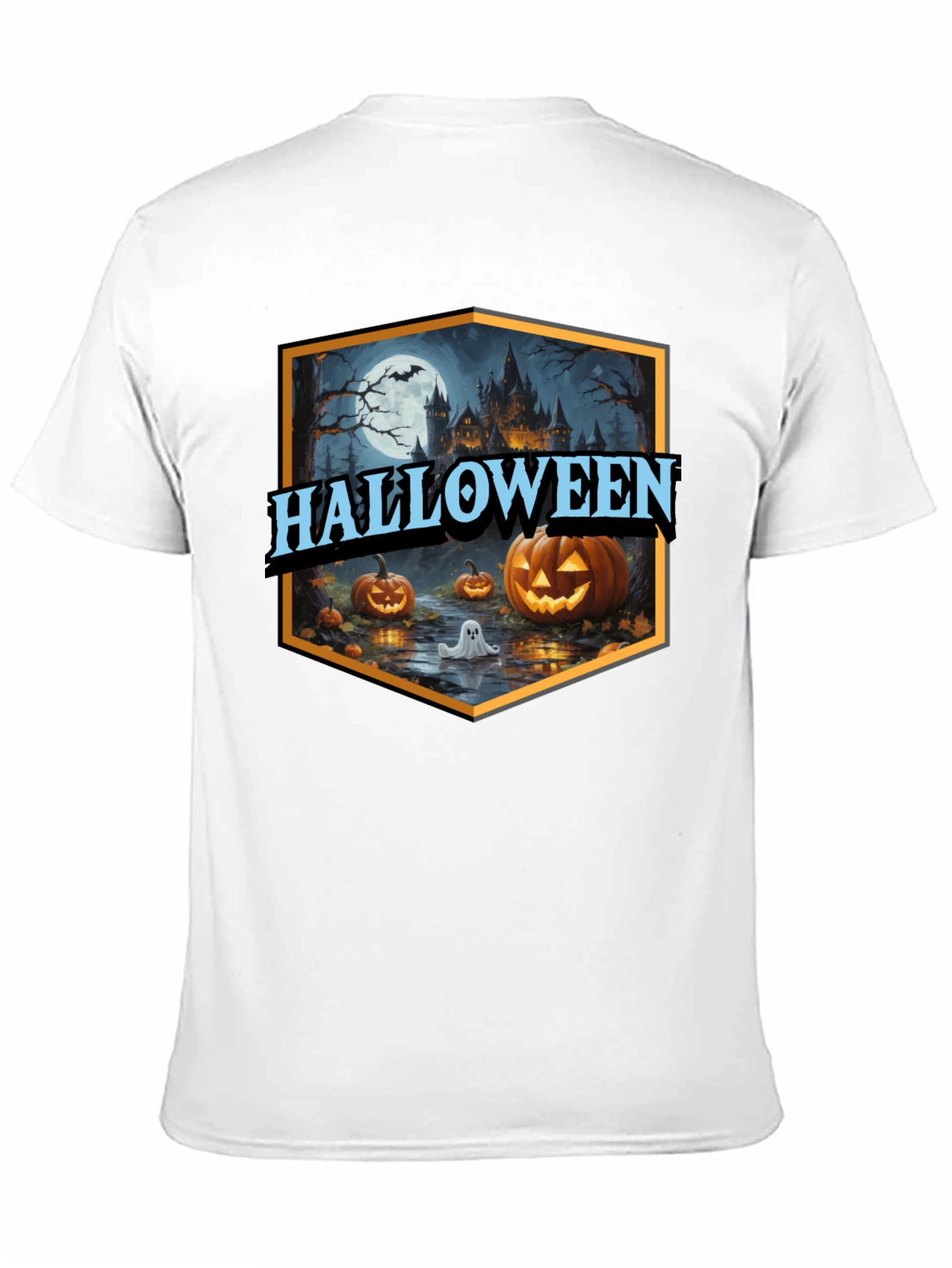 Halloween T-Shirt Spooky Castle Pumpkin Tee
