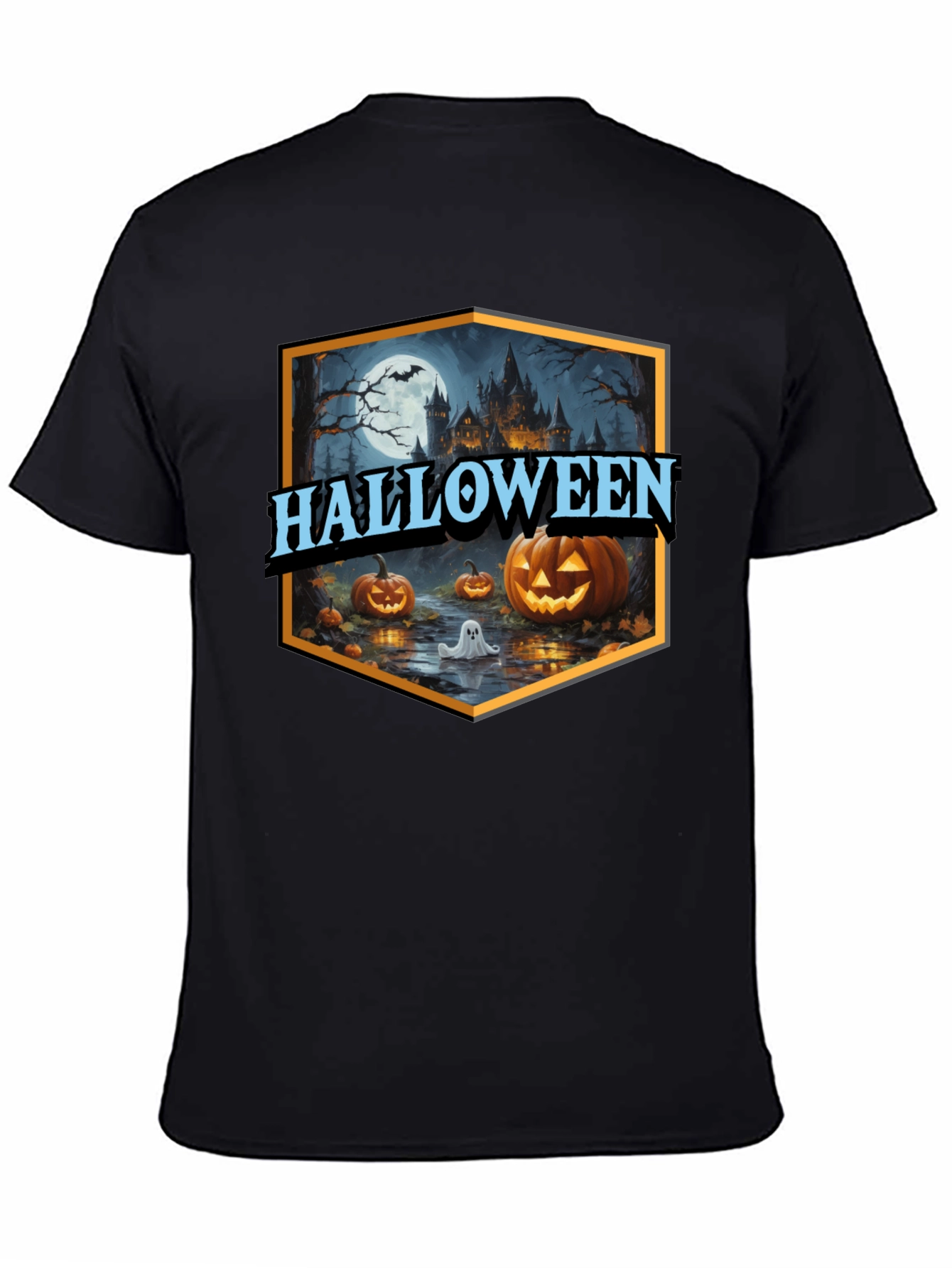 Halloween T-Shirt Spooky Castle Pumpkin Tee