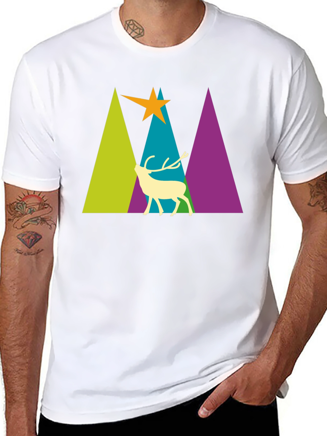 Deer & Mountains Graphic Tee