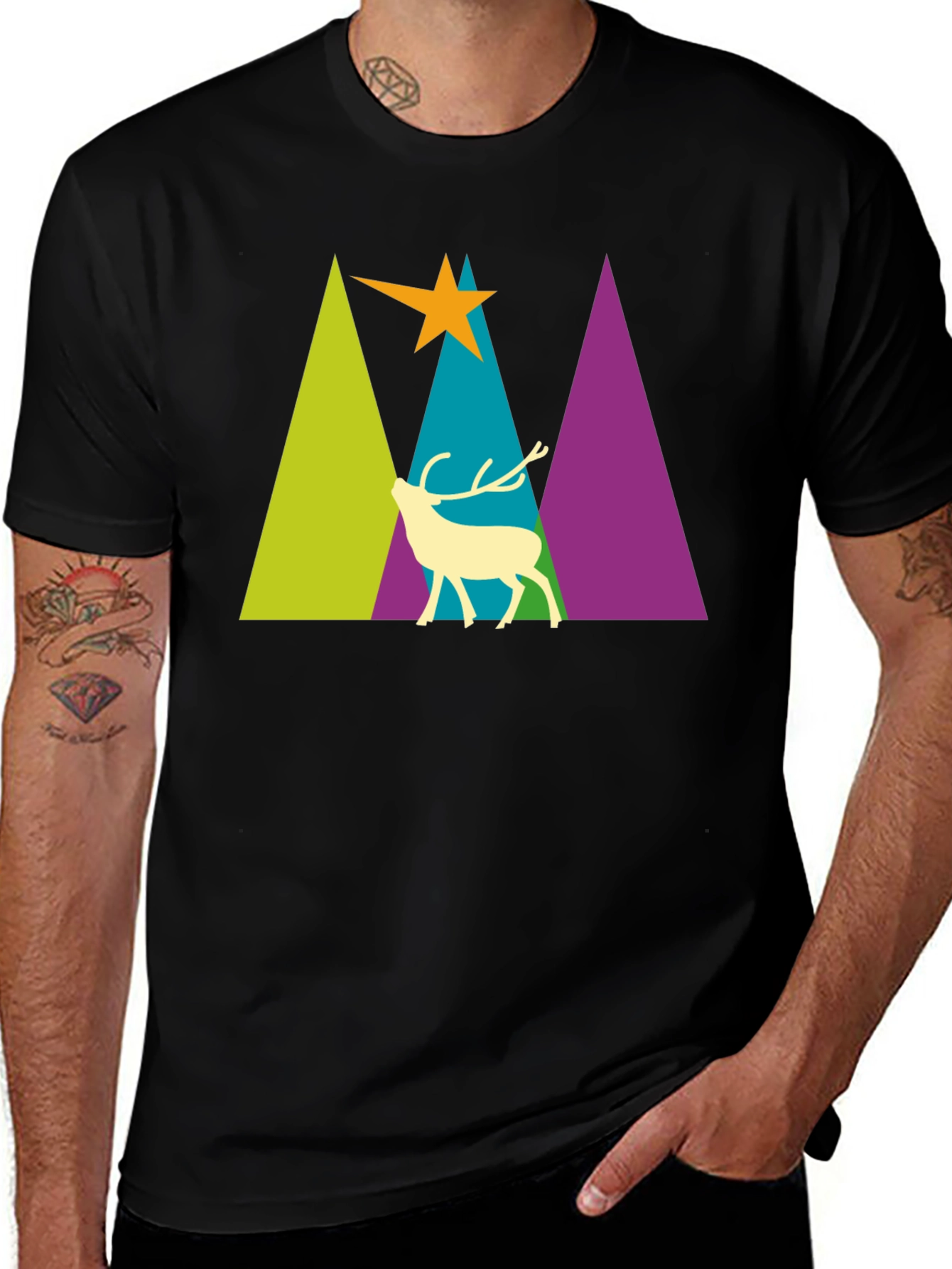 Deer & Mountains Graphic Tee