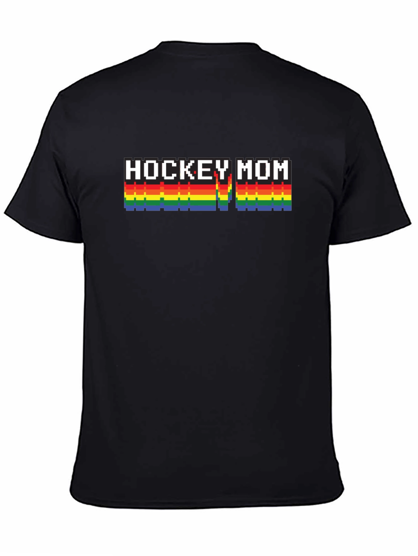 Hockey Mom Rainbow Graphic T-Shirt