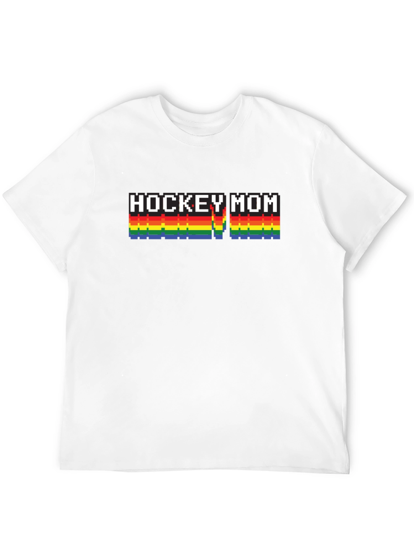 Hockey Mom Rainbow Graphic T-Shirt