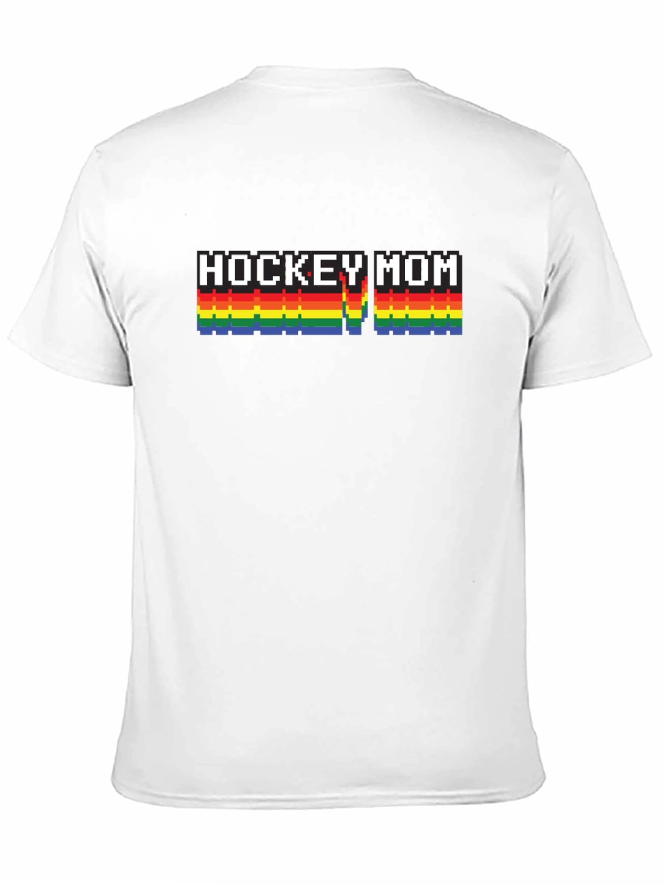Hockey Mom Rainbow Graphic T-Shirt