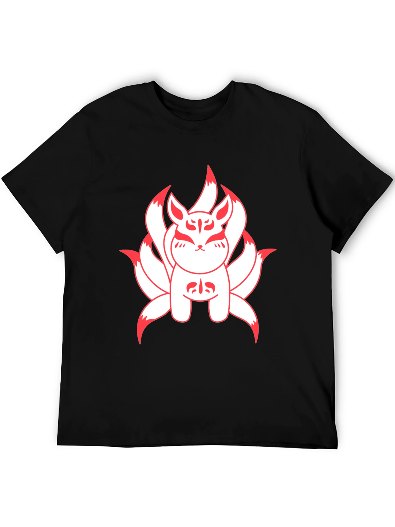 Nine-Tailed Fox Graphic Tee - Anime Style