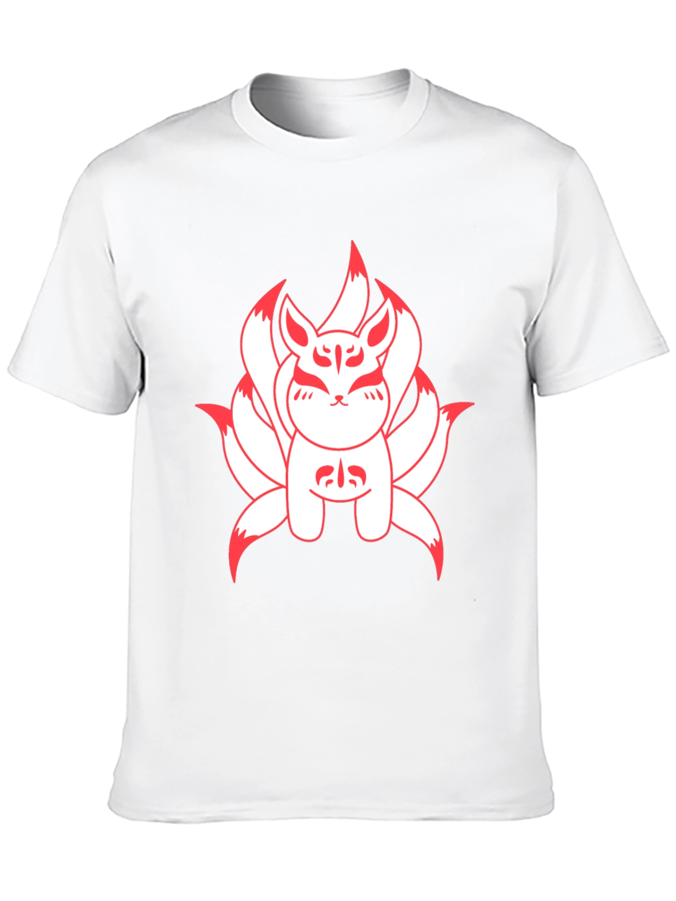 Nine-Tailed Fox Graphic Tee - Anime Style