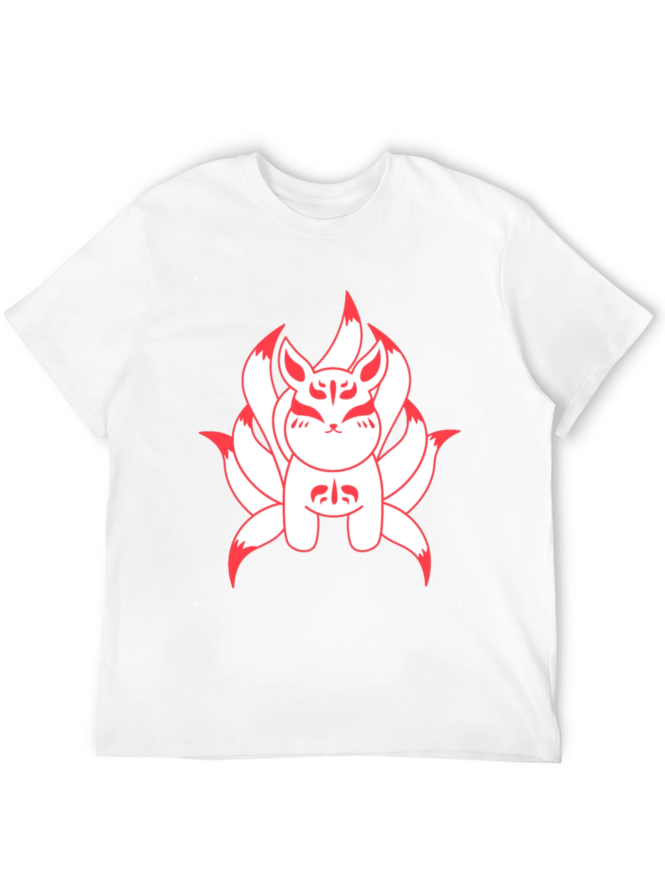 Nine-Tailed Fox Graphic Tee - Anime Style