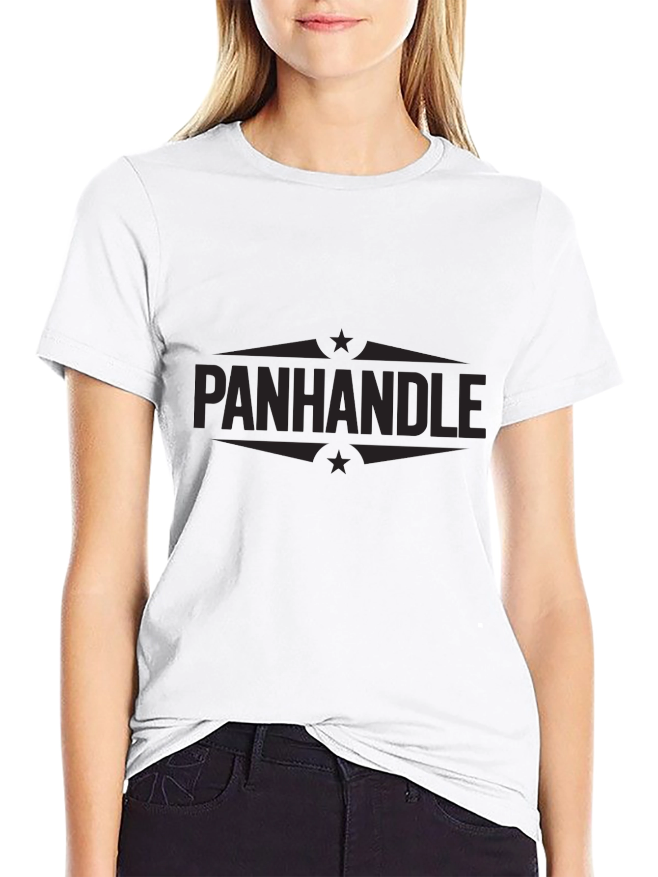 Mens Black Panhandle Graphic T-Shirt