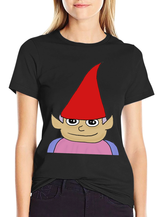 Gnome Graphic Tee - Black Casual Cotton T-Shirt