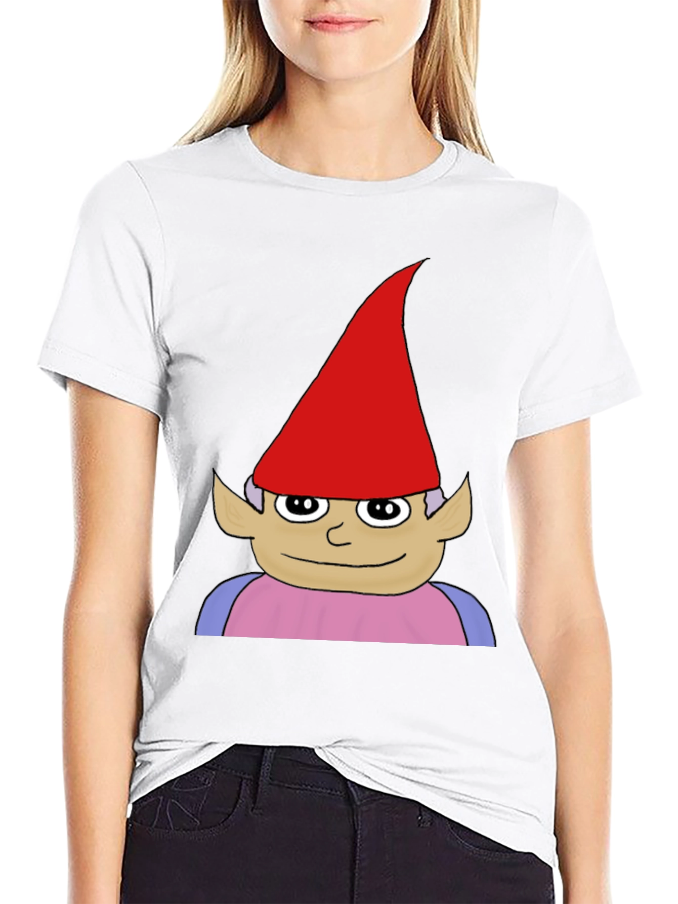Gnome Graphic Tee - Black Casual Cotton T-Shirt