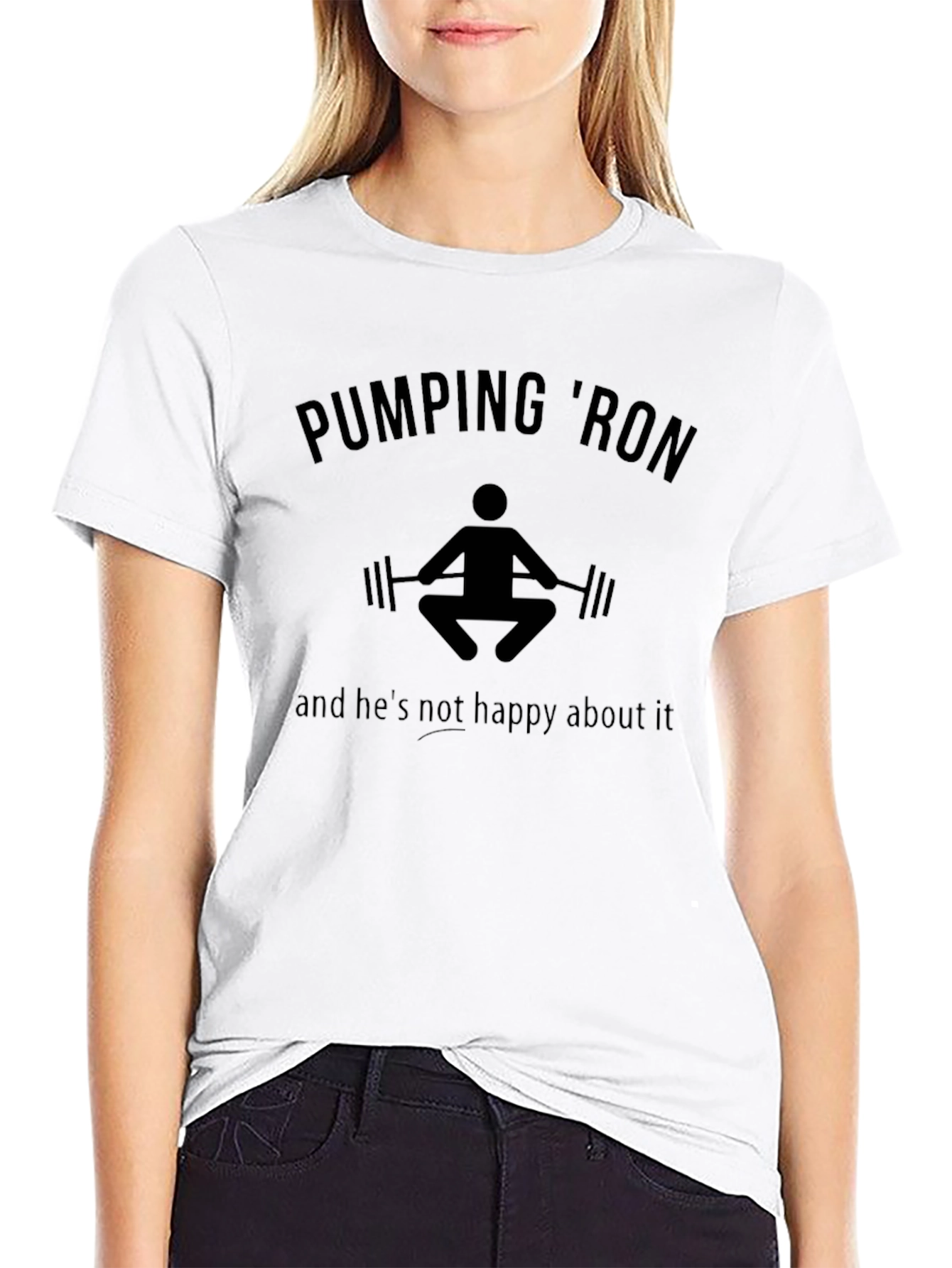 Pumping Ron Graphic Tee - Gym Humor